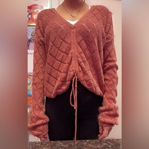 Burgundy Jessica Simpson sweater.